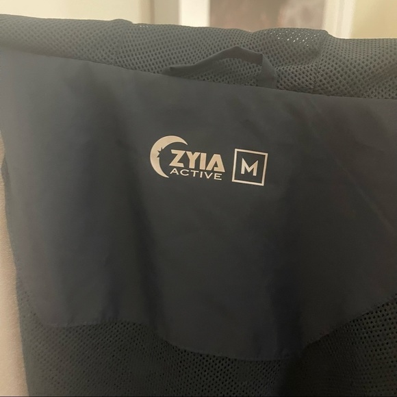 Zyia Navy rainbow Stripe Windbreaker Jacket Medium - Picture 7 of 7